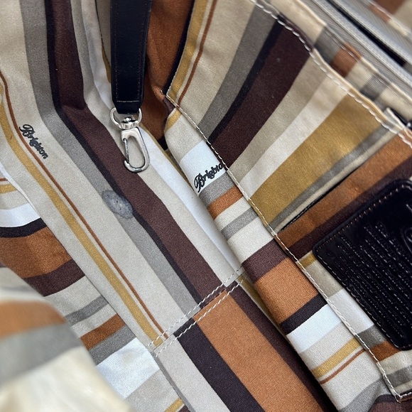 BRIGHTON WOMEN’S LEATHER GOLD HOBO PURSE SHOULDER BAG - Picture 9 of 9